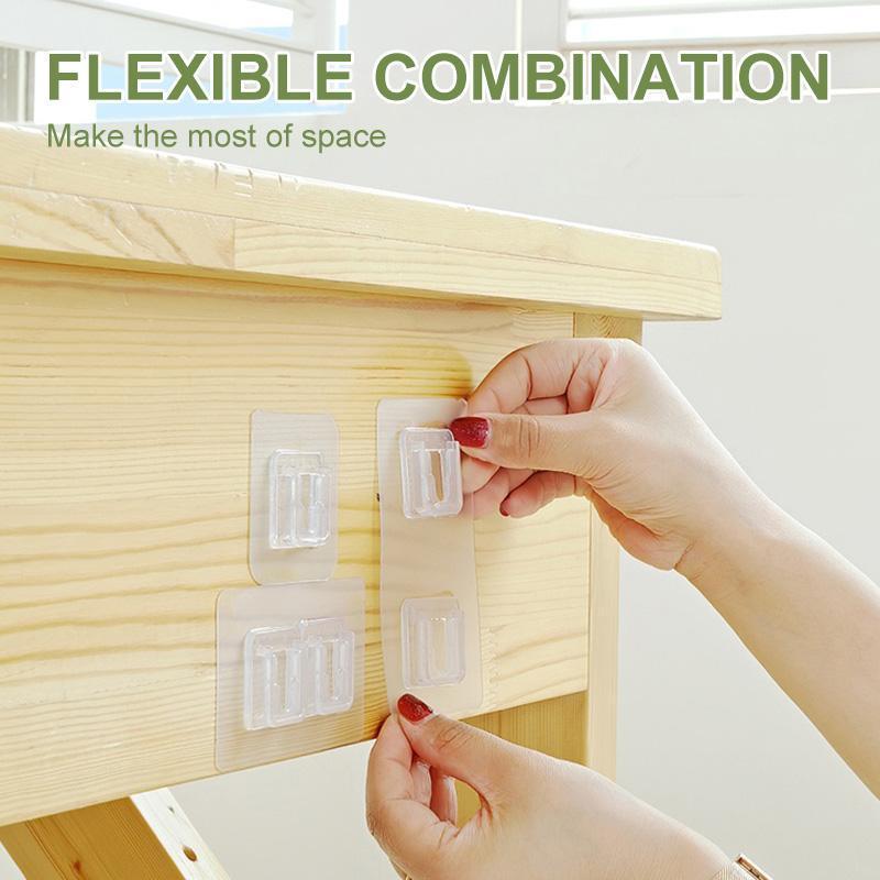 穴あけなしで収納できる両面粘着フック