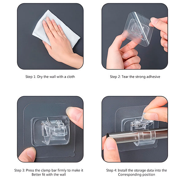 خطاطيف عملية لتخزين سهل ومرتب (x4)