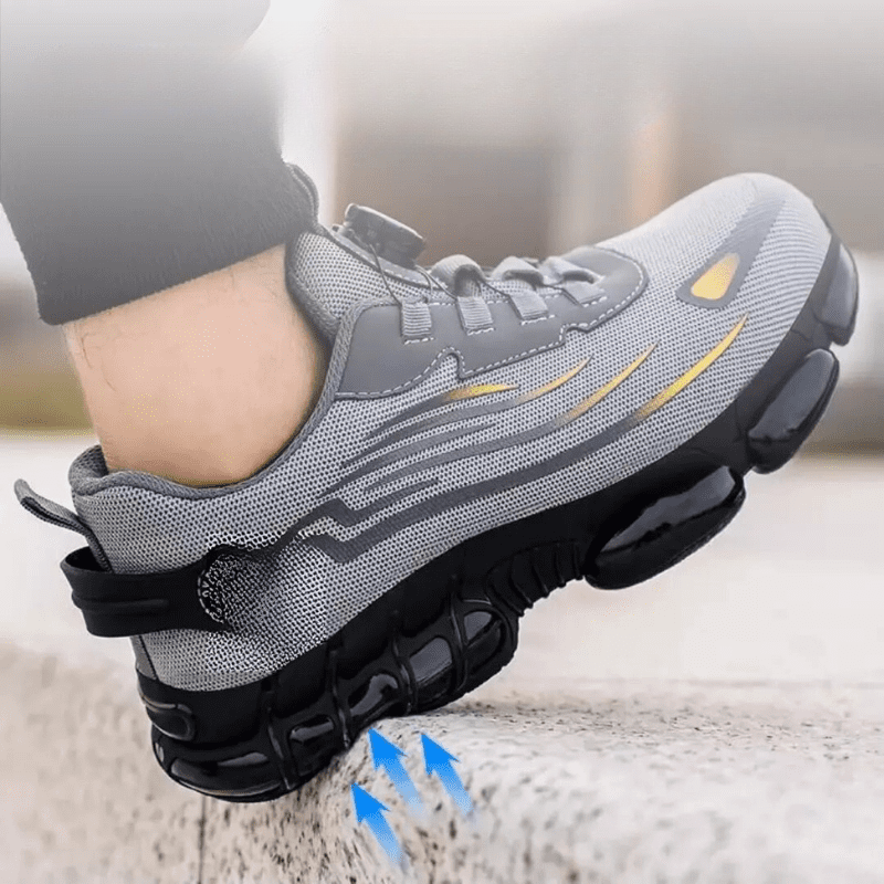 Henner Z90 Scarpe di sicurezza ultraleggere e resistenti all'usura con fibbia rotativa a punta d'acciaio